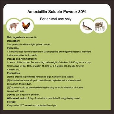 Amoksisilin Çözünür Toz yüzde 30